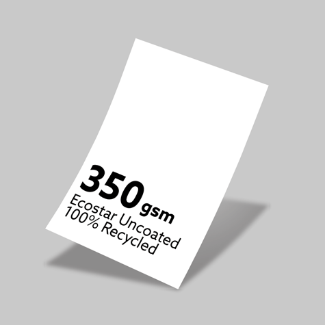 350gsm Ecostar Uncoated 100% Recycled Board