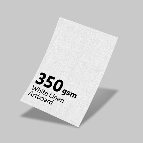 350gsm White Linen Artboard